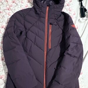 The North Face Dark Purple Jacket with Orange Accents